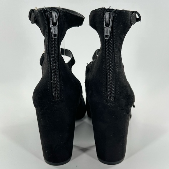 A new day womens heels size 7 black faux suede punk steampunk - Picture 5 of 11